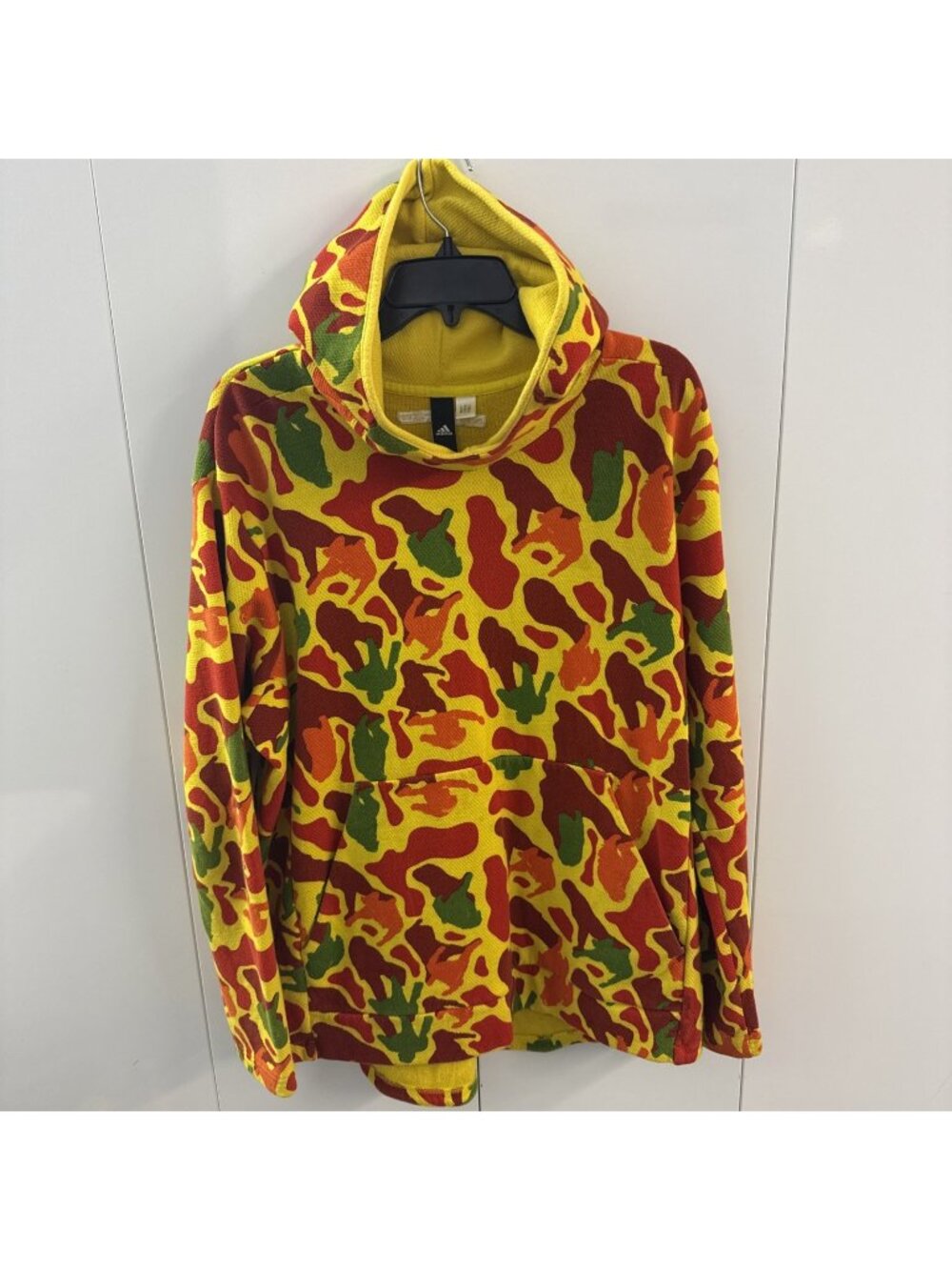 Adidas x Pharrell Williams N.E.R.D. Collab ERG Glo Yellow Camo Hoodie-XL